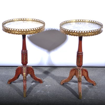 Lot 576 - Pair of pedestal tables