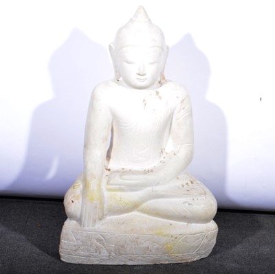 Lot 125 - Modern plaster statue, Buddha seated