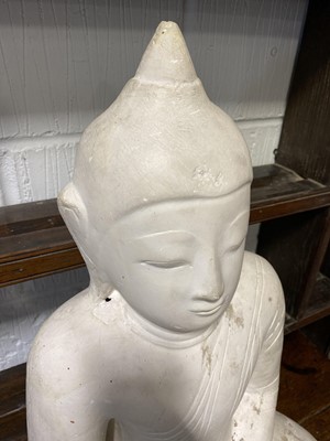 Lot 125 - Modern plaster statue, Buddha seated