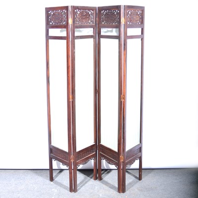 Lot 604 - Modern Chinese hardwood folding screen