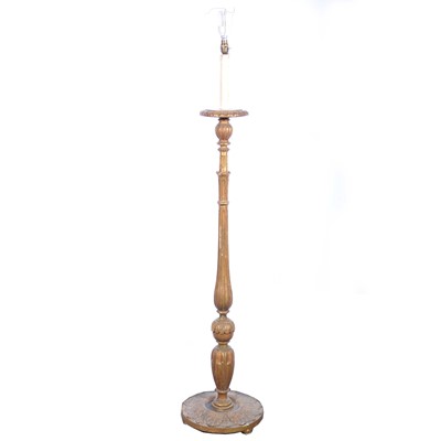 Lot 532 - Gilt wood standard lamp