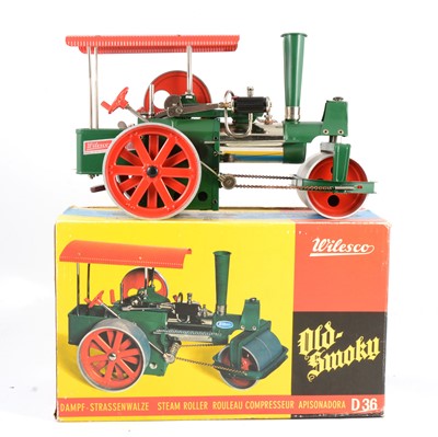 Lot 1 - Wilesco, Germany D36 live steam roller 'Old Smoky', boxed.