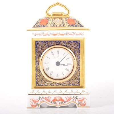 Lot 9 - Royal Crown Derby, Imari mantel clock