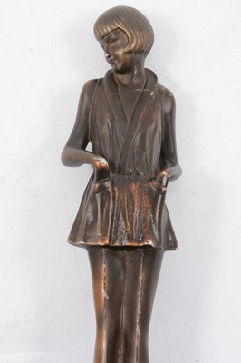 Lot 1014 - Josef Lorenzl, an Art Deco sculpture of a lady