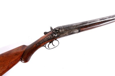 Lot 299 - 12-bore double-barrel side-by-side Belgian pinfire shotgun