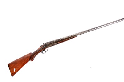 Lot 299 - 12-bore double-barrel side-by-side Belgian pinfire shotgun