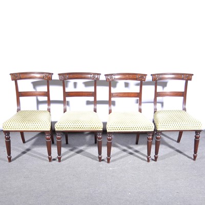 Lot 507 - Set of four William IV mahogany dining chairs