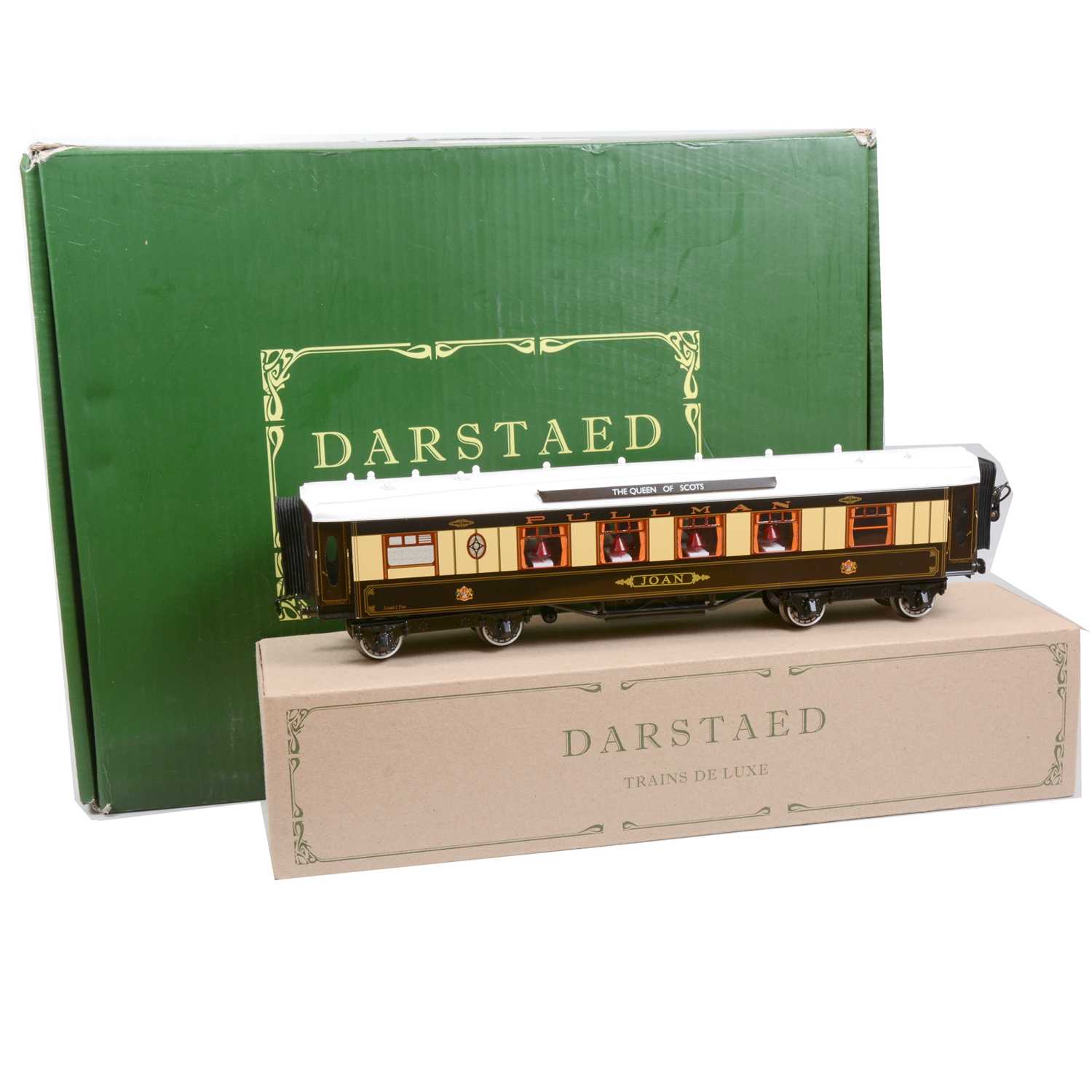 Lot 183 - Darstaed Trains De Luxe O gauge model railway 6 coach passenger set, LNER 'Queen of Scots'