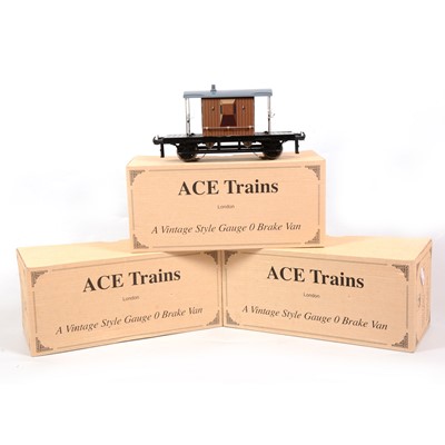 Lot 131 - Three ACE trains O gauge model railway brake vans