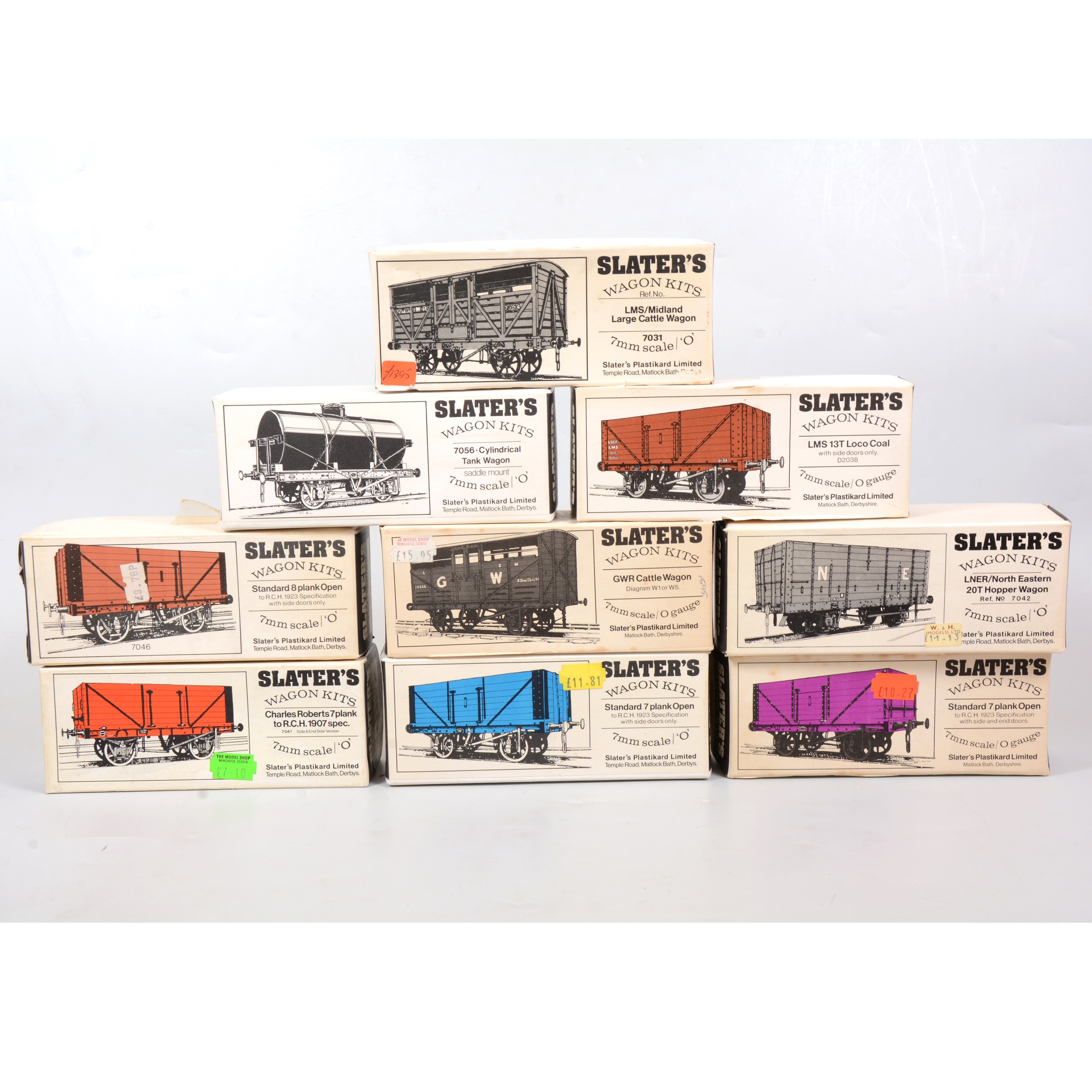 Lot 155 - Nine Slater's Wagon Kits - O gauge model