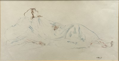 Lot 471 - Henry Bird, portrait of a reclining lady.