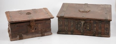 Lot 133 - Two Spanish walnut boxes