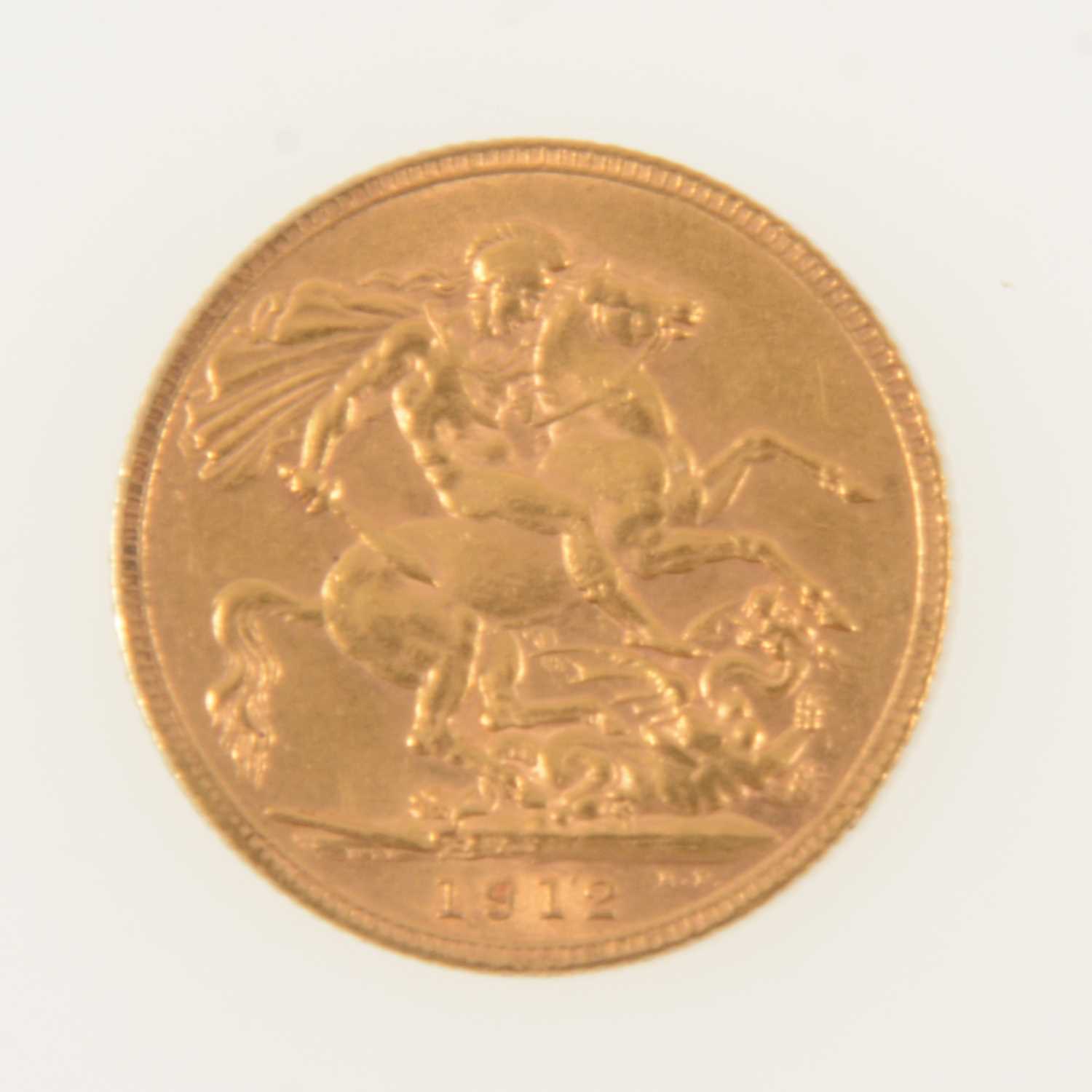 Lot 355 - George V gold Sovereign coin, 1912