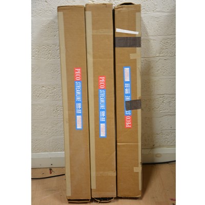 Lot 215 - Peco Streamline O gauge model railway track, three packs or twelve SM-32 SL-600