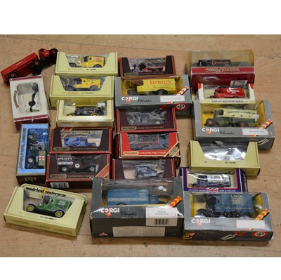 Lot 222 - A selection of die-cast models and vans etc