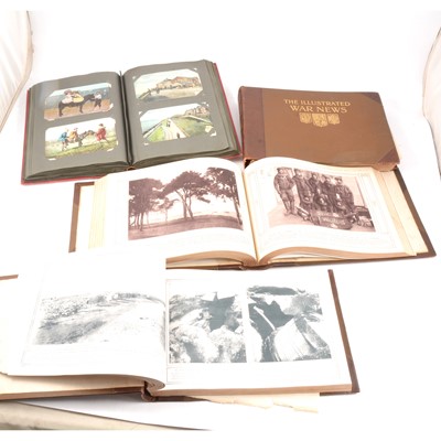 Lot 176 - An album of postcards and three volumes of The Illustrated War News.