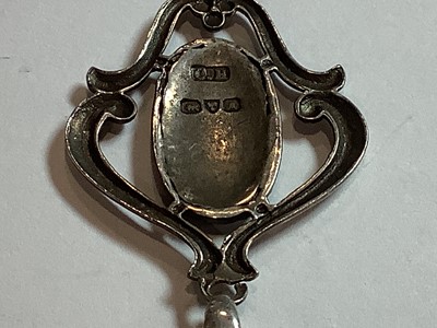 Lot 377 - A Georg Jensen pendant and a Matthew Horner pendant.