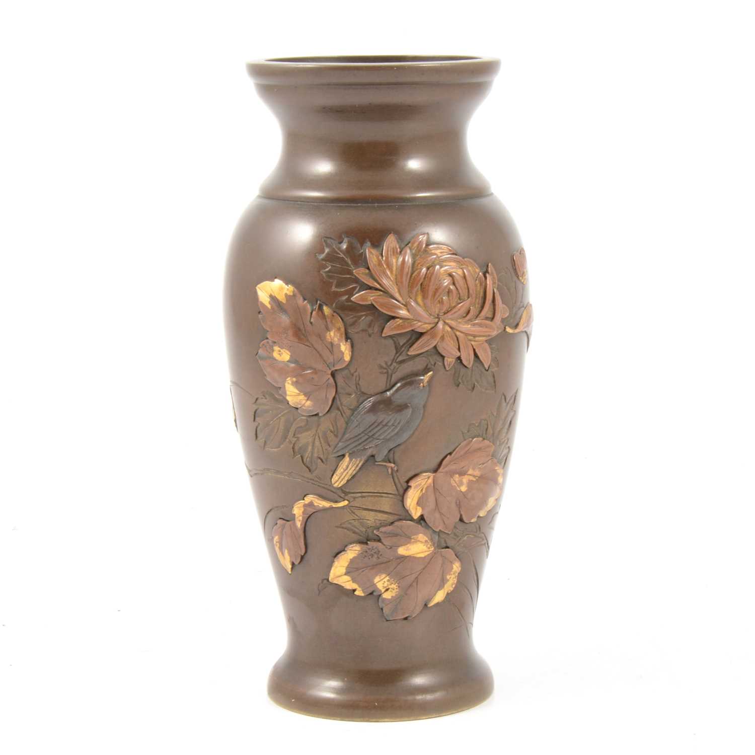 Lot 90 - Japanese bronze vase, Meiji period