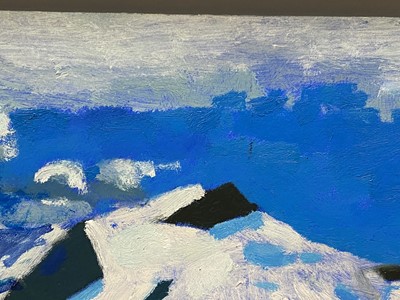 Lot 1144 - Roy Bizley, Untitled, Icelandic landscape with mountains