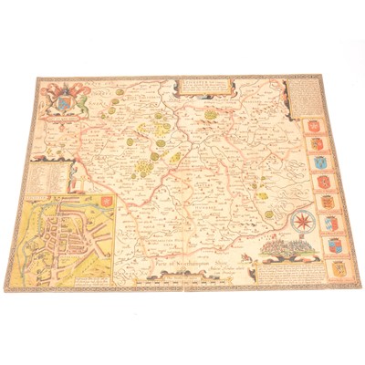 Lot 528 - John Speed, Leicester map