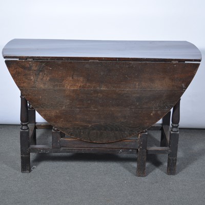 Lot 434 - Joined oak gateleg table