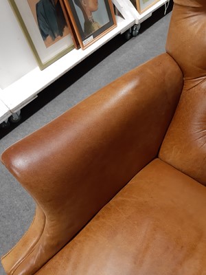 Lot 500 - Laura Ashley leather armchair.