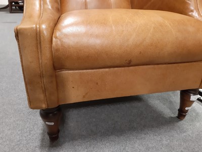 Lot 500 - Laura Ashley leather armchair.