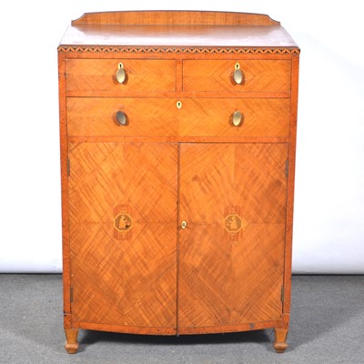 Lot 480 - Inlaid satinwood tallboy