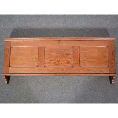 Lot 305 - Pitch pine wall-mounted gun case.