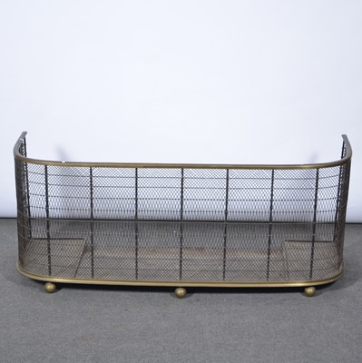 Lot 465 - Brass and mesh fender