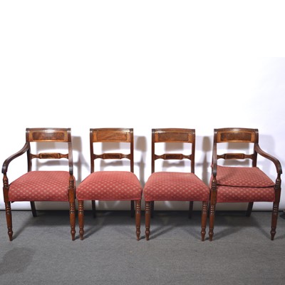 Lot 469 - Set of eight George IV mahogany dining chairs