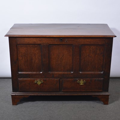 Lot 520 - George III oak mule chest