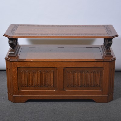 Lot 498 - Oak monks bench