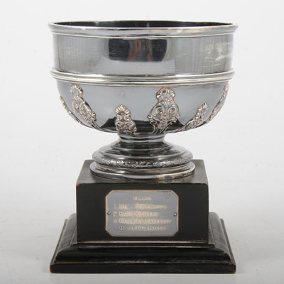 Lot 268 - Indian silver presentation pedestal rose bowl