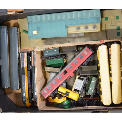 Lot 30 - A large quantity of OO and HO gauge model railway, seven boxes.