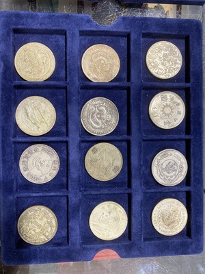Lot 223 - One presentation case of antique Chinese and other coins.