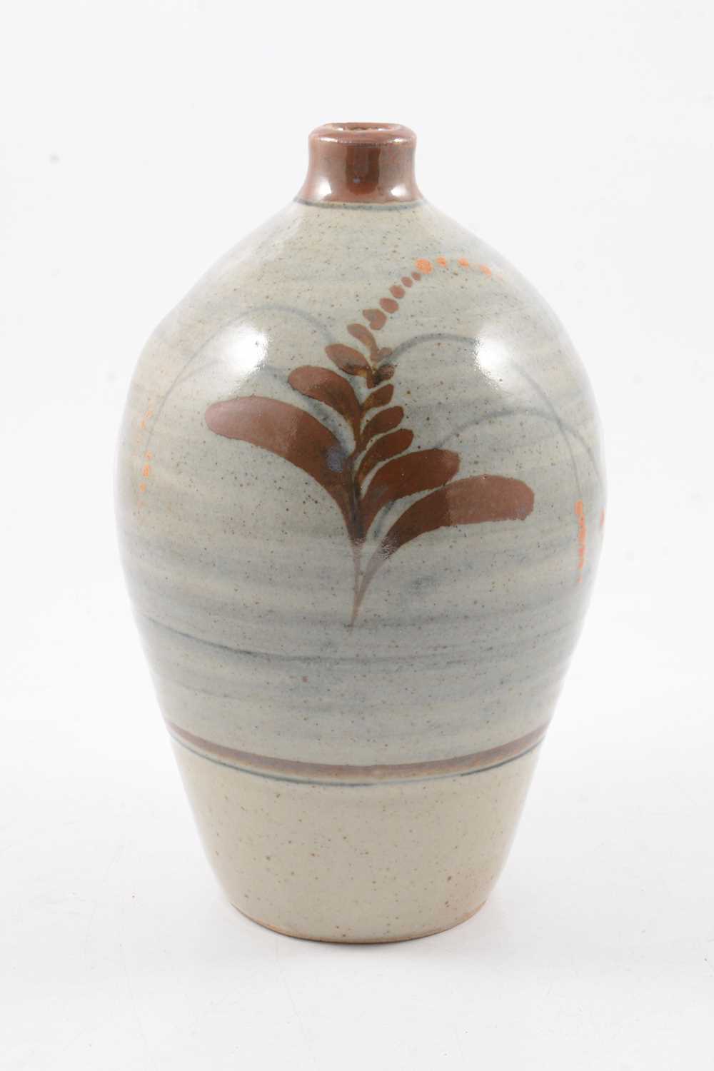 Lot 1045 - David Leach, a Lowerdown Pottery stoneware vase with foxglove motif