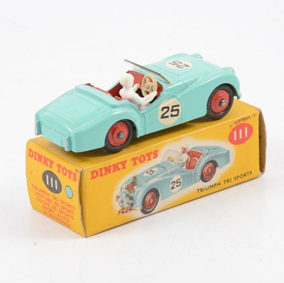 Lot 120 - Dinky Toys die-cast model no.111 Triumph TR2 Sports car