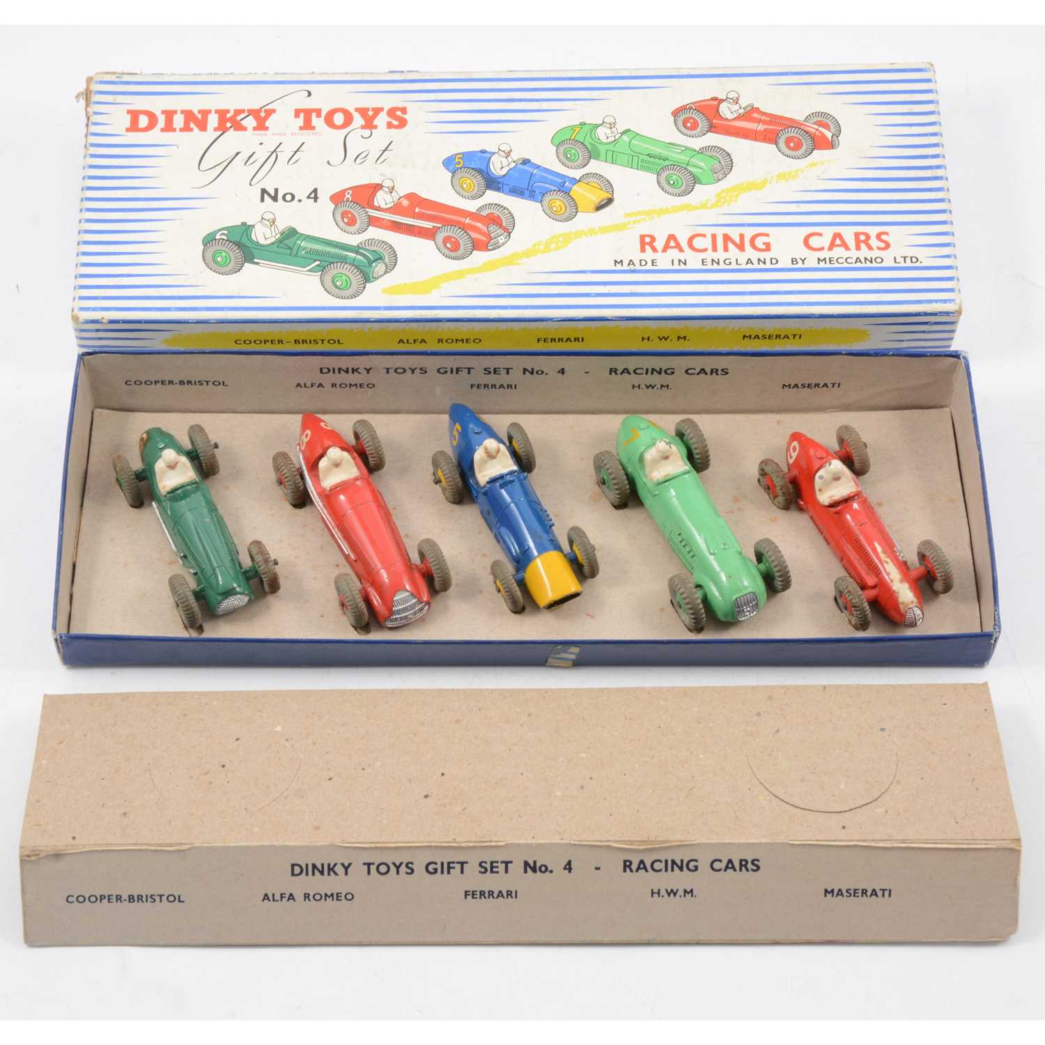 Lot 115 - Dinky Toys die-cast model gift set no.4 Racing Cars, boxed