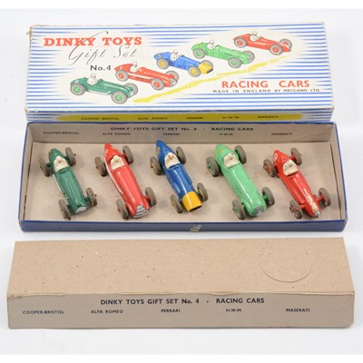 Lot 115 - Dinky Toys die-cast model gift set no.4 Racing Cars, boxed