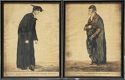 Lot 488 - After Robert Dighton, three hand-coloured etchings, and another print