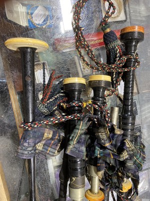 Lot 115 - Set of bagpipes and a clarinet