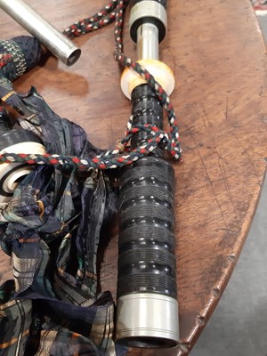 Lot 115 - Set of bagpipes and a clarinet