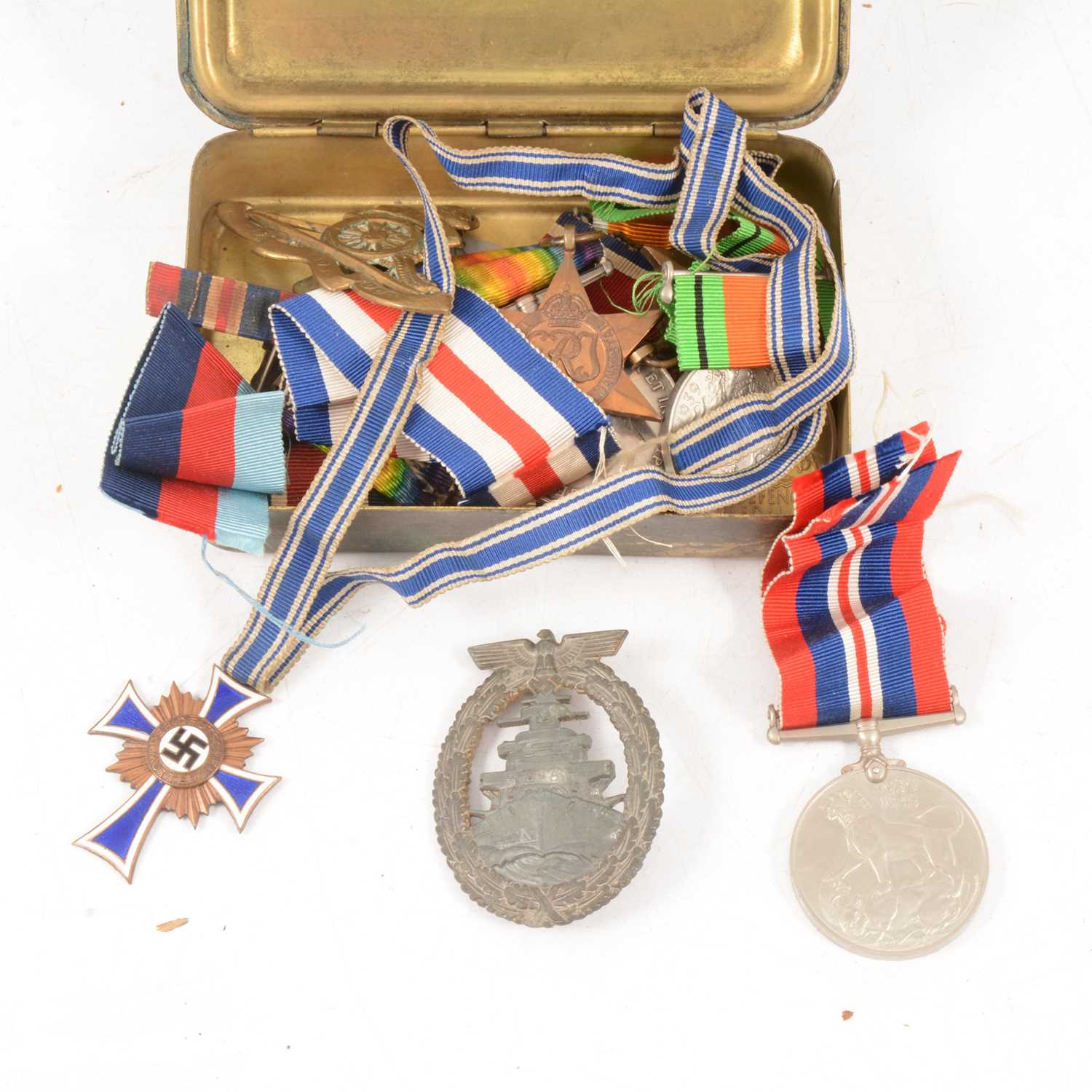 Lot 212 - Three World War One campaign medals, Cross of Honour of the German Mother, etc