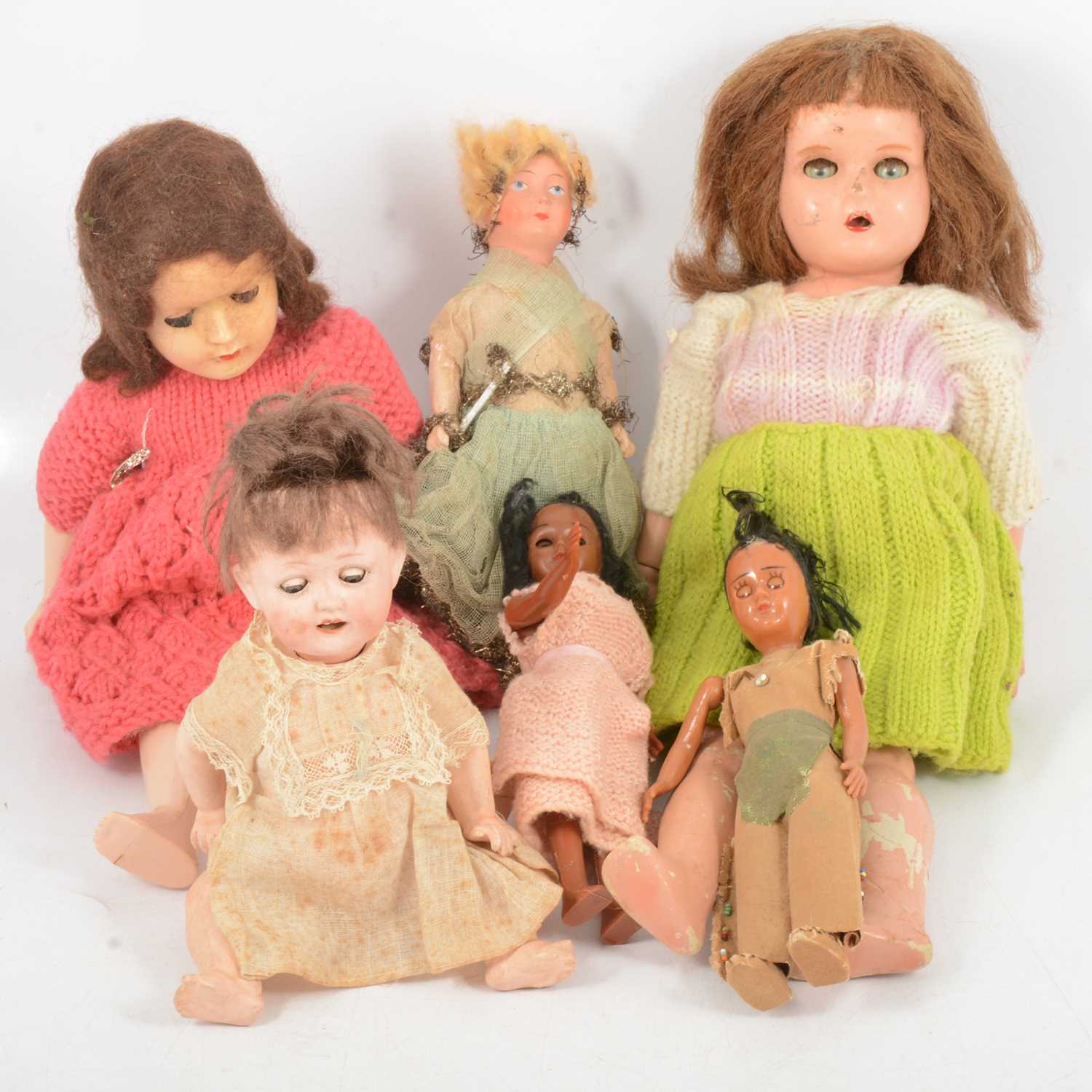 Lot 198 - Heubach Koppelsdorf bisque head baby doll and others.