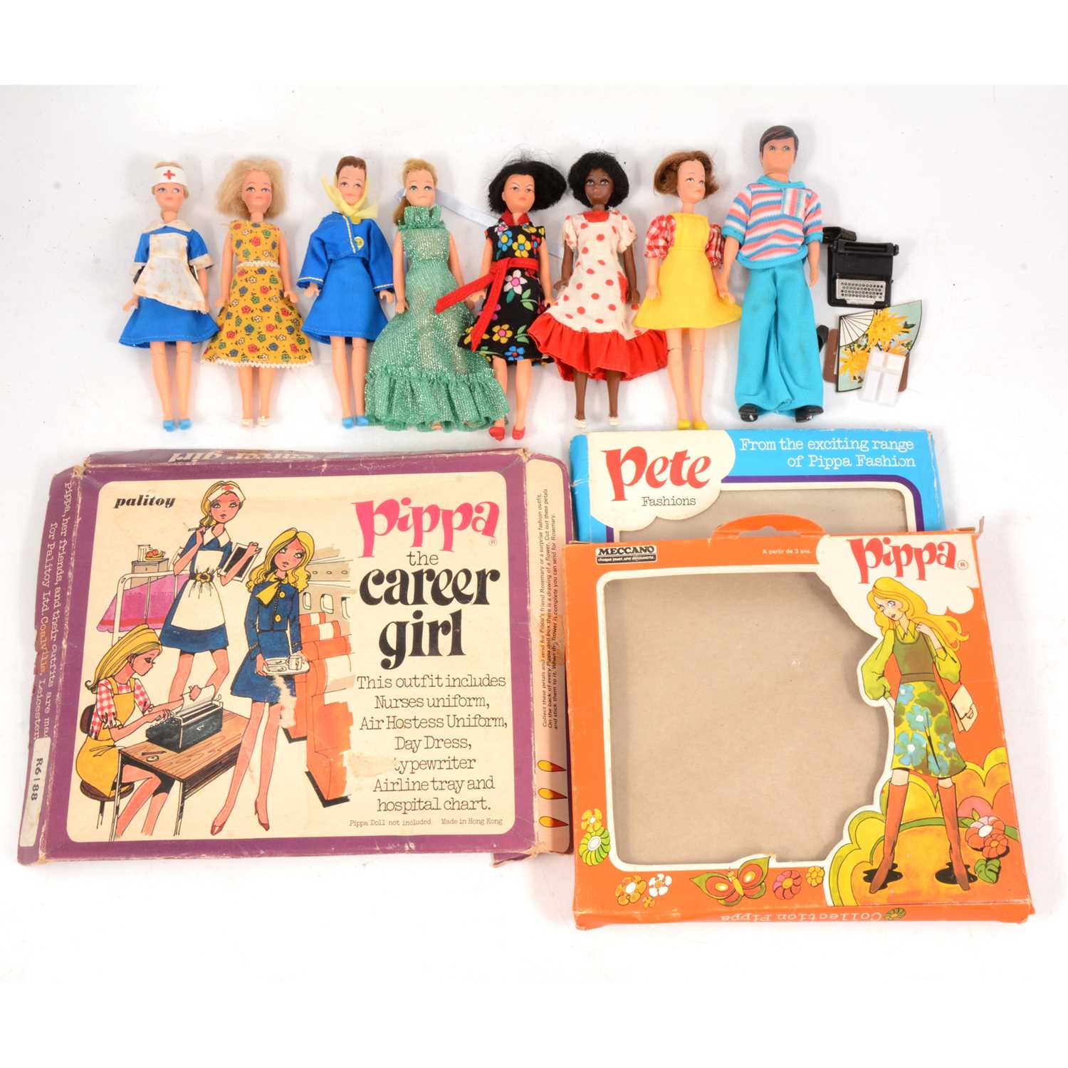 Lot 298 - Pippa dolls by Palitoy, a collection to include eight dolls etc