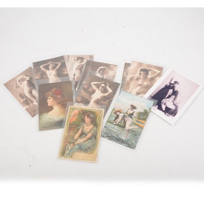 Lot 92 - A collection of postcards, reproduction Art Nouveau erotic style.