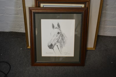 Lot 443 - Desert Orchid horse racing interest, four coloured prints.