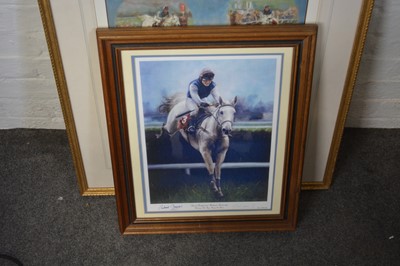 Lot 443 - Desert Orchid horse racing interest, four coloured prints.