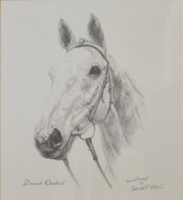 Lot 443 - Desert Orchid horse racing interest, four coloured prints.